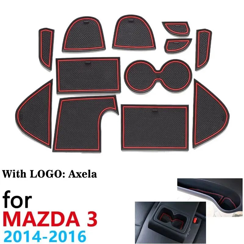 Резиновые коврики для салона автомобиля для Mazda 3 Axela BM 2014-2016, цвет синий
