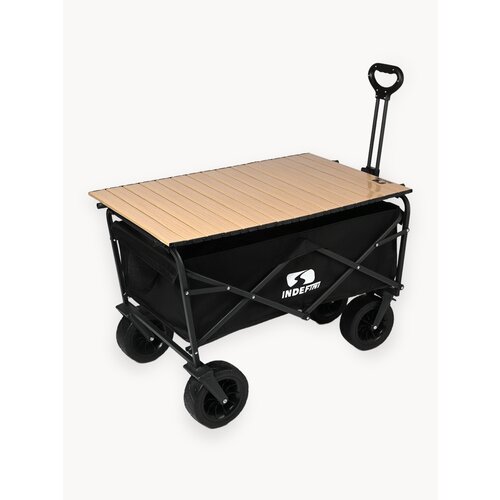 Тележка туристическая складная для кемпинга\тележка 4 колеса складная\Тележка туристическая складная для кемпинга со столом\80 литров\3050WFT