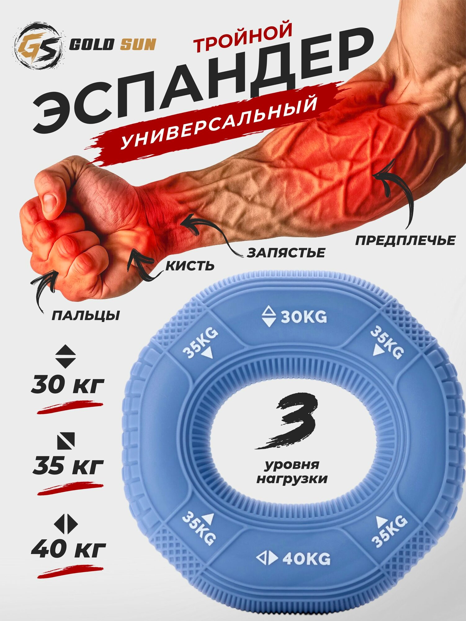 Тренажер для рук эспандер кистевой для рук 30кг 40кг