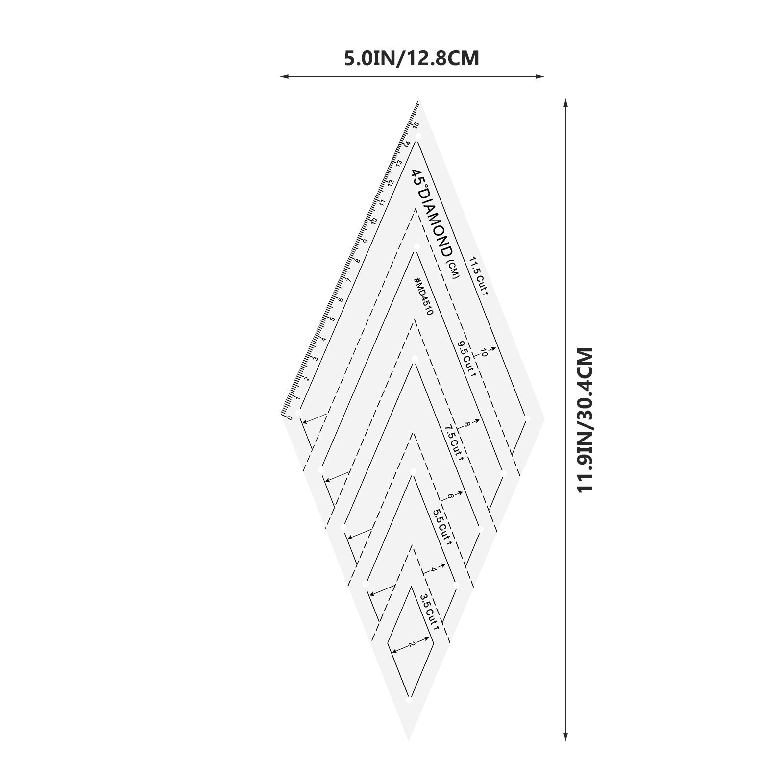 Прозрачные Рулетки Для Шитья И Квилтинга 2 Штуки 30.40X12.80X0.20Cm