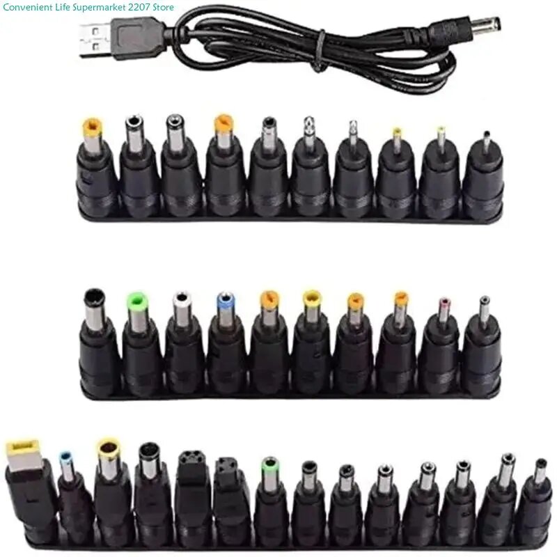 J0PA Комплект адаптеров USB-DC 34 разъема 5,5x2,1 мм