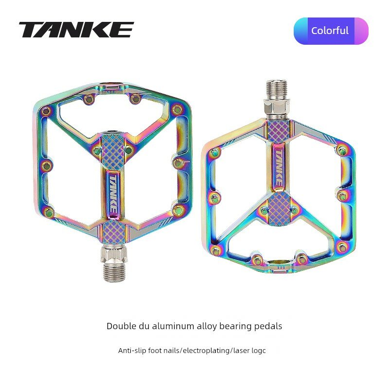 Углеродный TANKE Tri-Pearl классические горные велосипедные алюминиевые педали, противоскользящие для дороги, цветные -