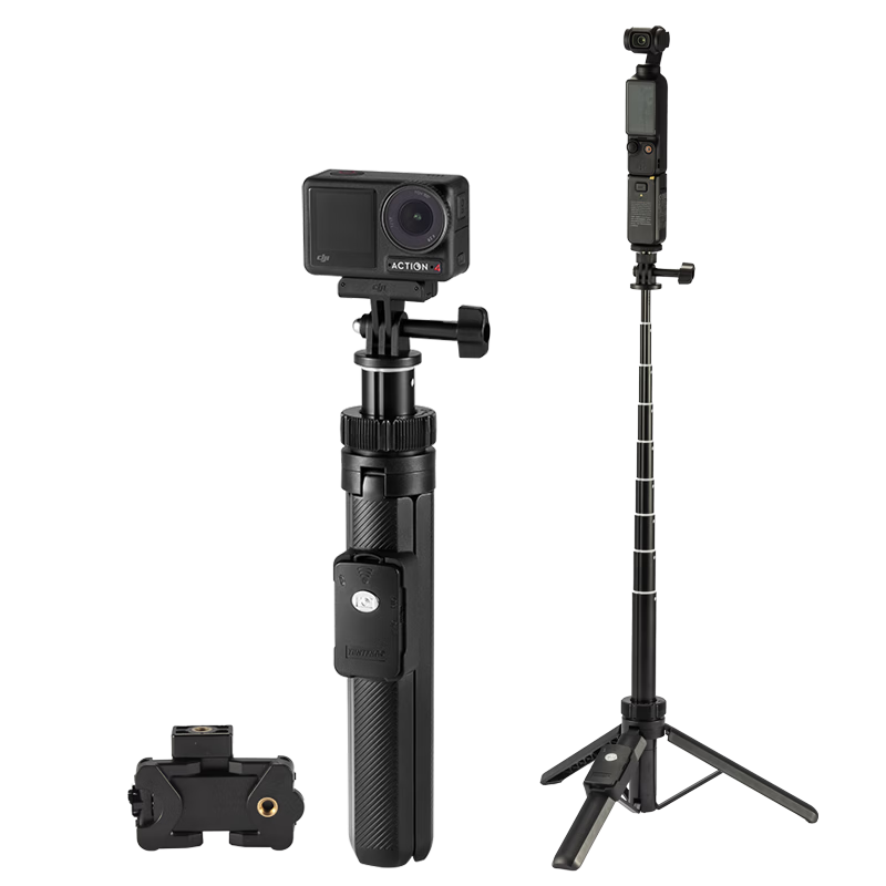YUNTENG Спортивная камера Стойка для самосъемки с удлинителем для DJI Action 6/5/4 Osmo 360 Feiyu Insta GoPro 13/12