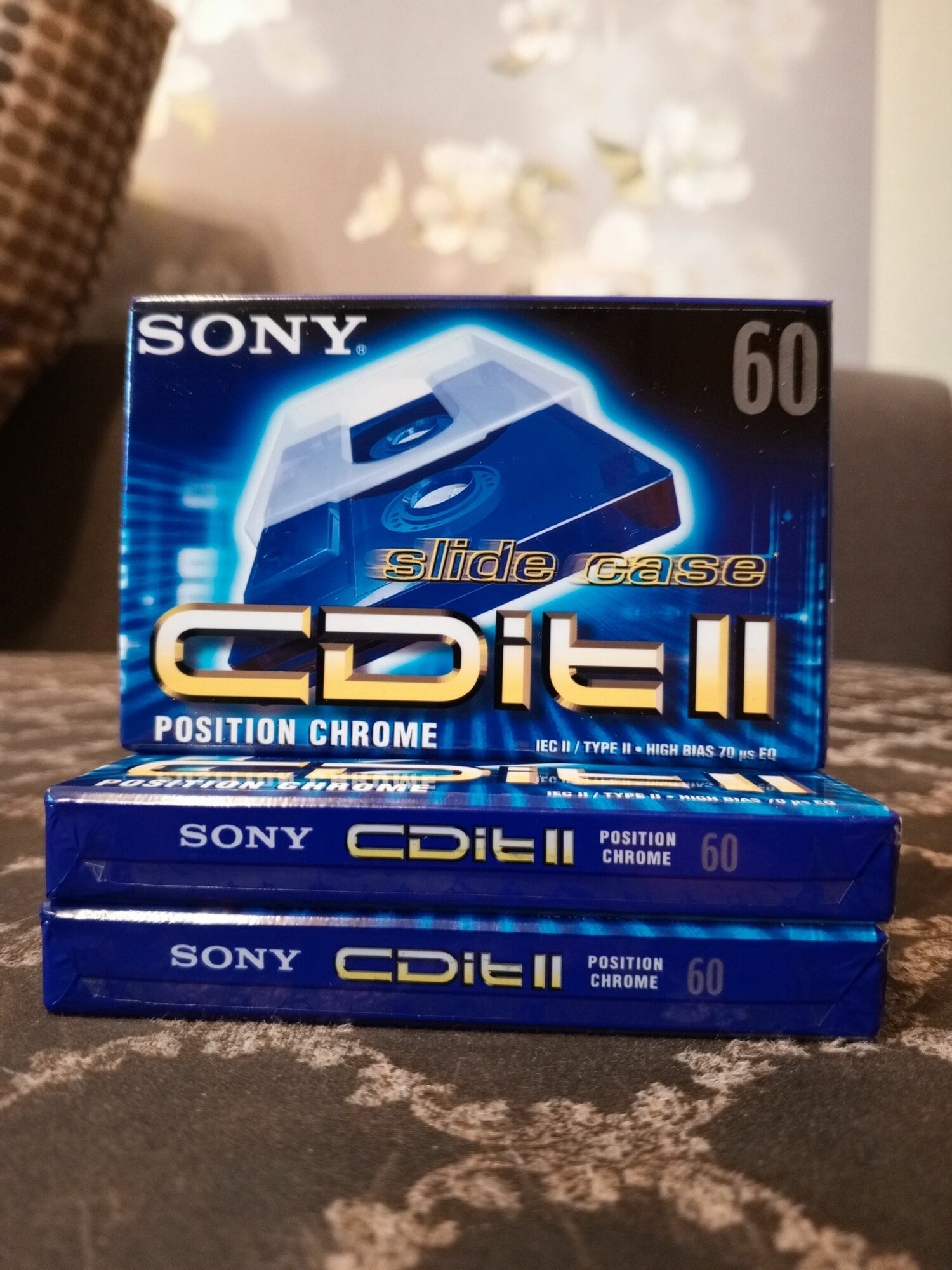 Аудиокассета Sony CDit II 60 chrom , 1 шт 1998 г. в