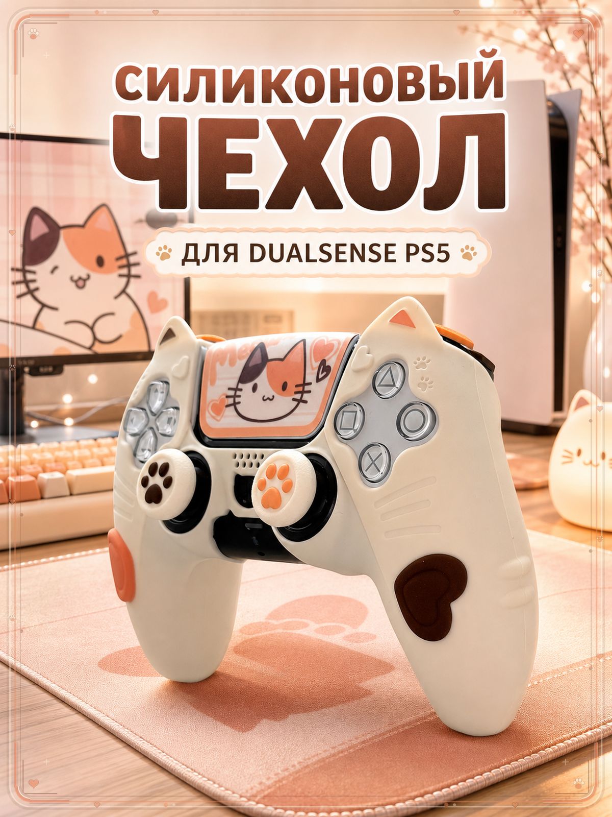 Чехол для джойстика PS5 / силиконовый чехол для геймпада пс5 / накладки для DualSense