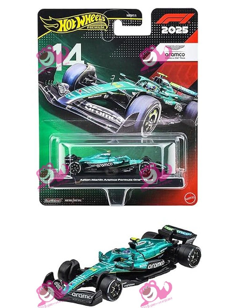 Машинка Mattel Hot Wheels Collectors HRV11 Aston Martin Aramco Formula One - Fernando Alonso #14