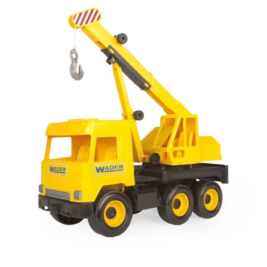 Игрушечная машинка Wader Middle Truck кран, желтый