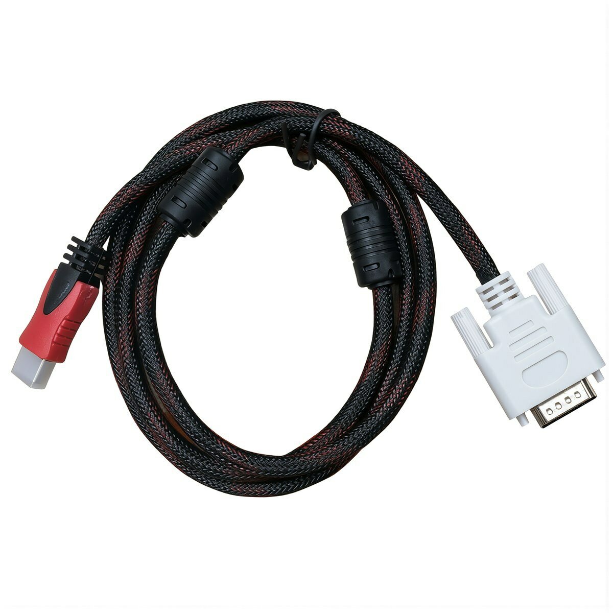 Сетчатый кабель HDMI на DVI переходник 3 метра для подключения компьютера к телевизору монитору проектору, 1,5 м (не менее 90% заявленной длины)