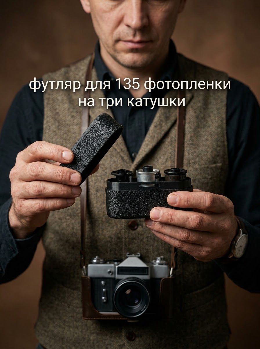 Футляр (бокс) для фотоплёнки 135 мм / 35 mm на 3 катушки