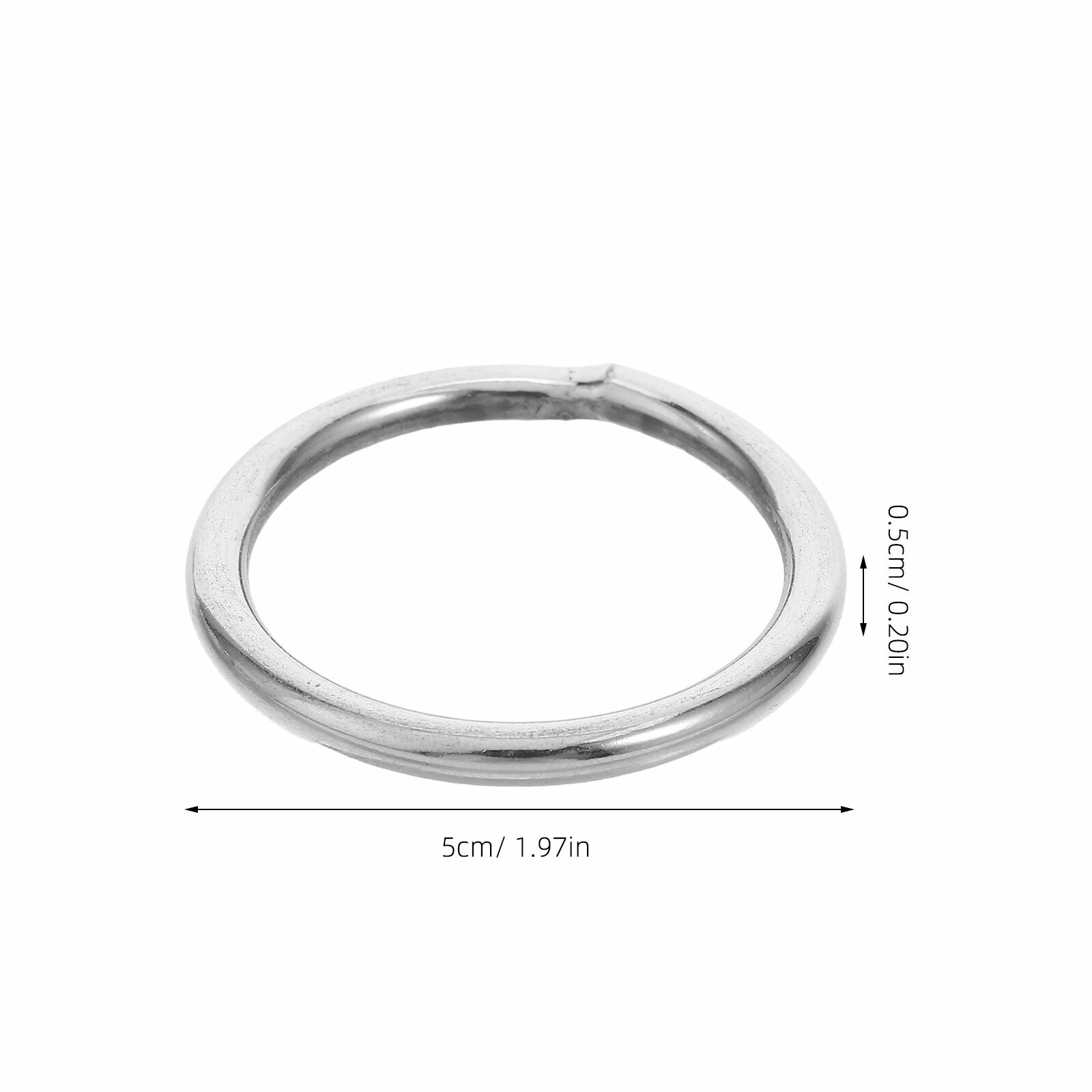 Кольца из нержавеющей стали 304, круглая форма, 5 мм, для декора, набор 24 шт