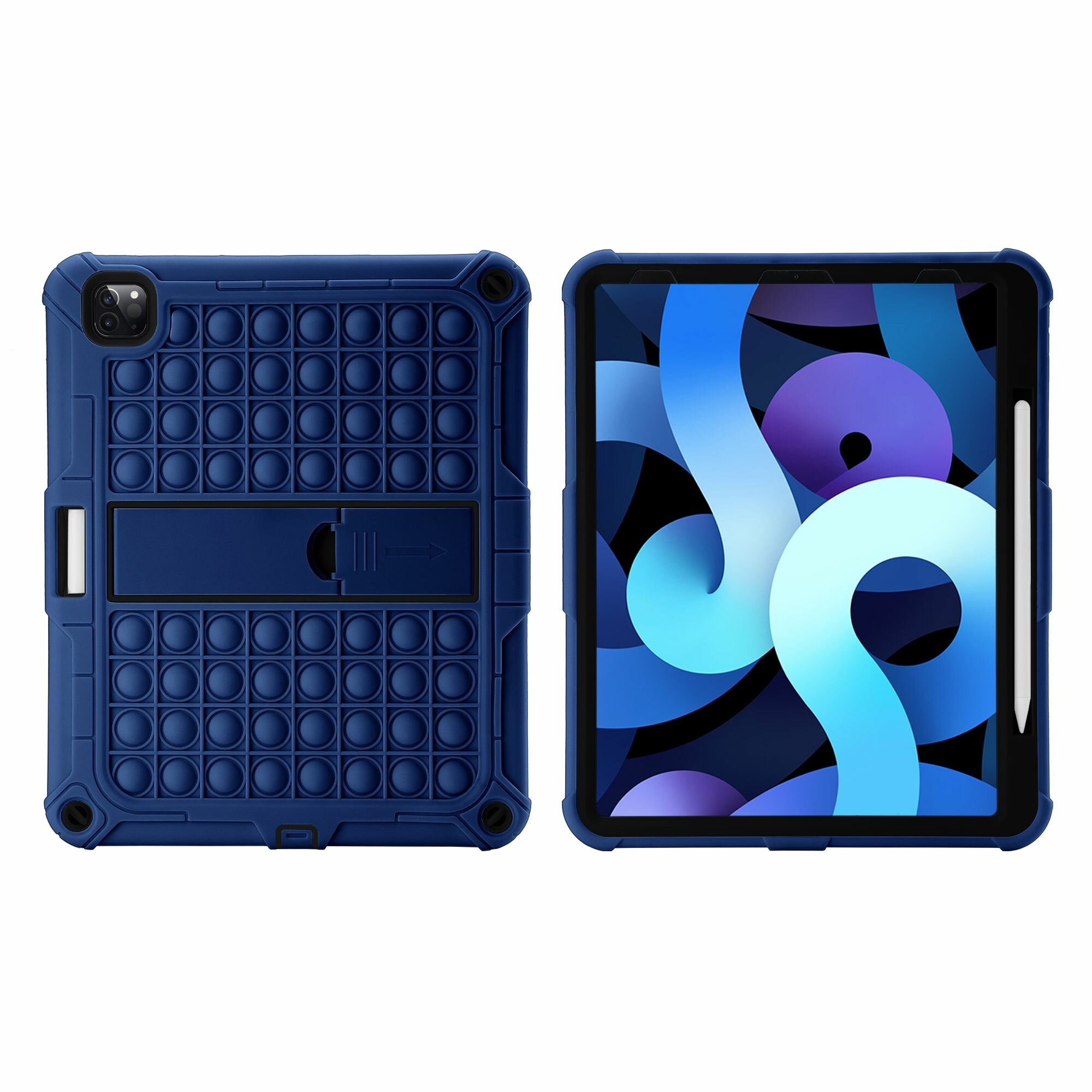 Чехол для iPad Pro 12.9" (2018-2022) Антистресс pop-it темно-синий