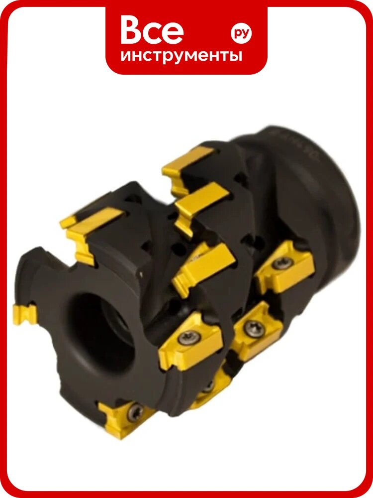 Фреза торцово-цилиндрическая насадная Русский Инструмент 80x71x100 кукуруза с механическим креплением 4гр пл-н LNKX 17T6 Z=4 dпос=32 СОЖ AH490-R080.071.04. A32. C NOX ri ri.300.212