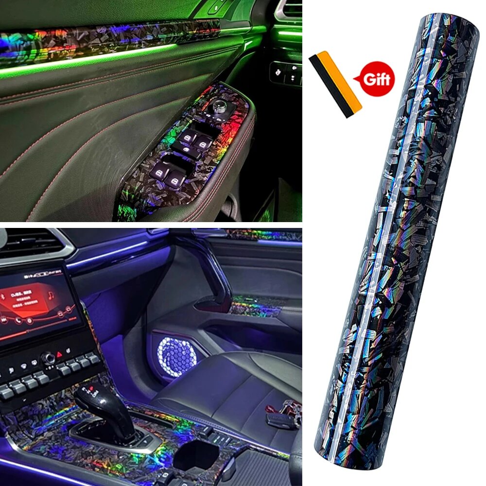 Виниловая пленка карбон Laser-Silver для авто