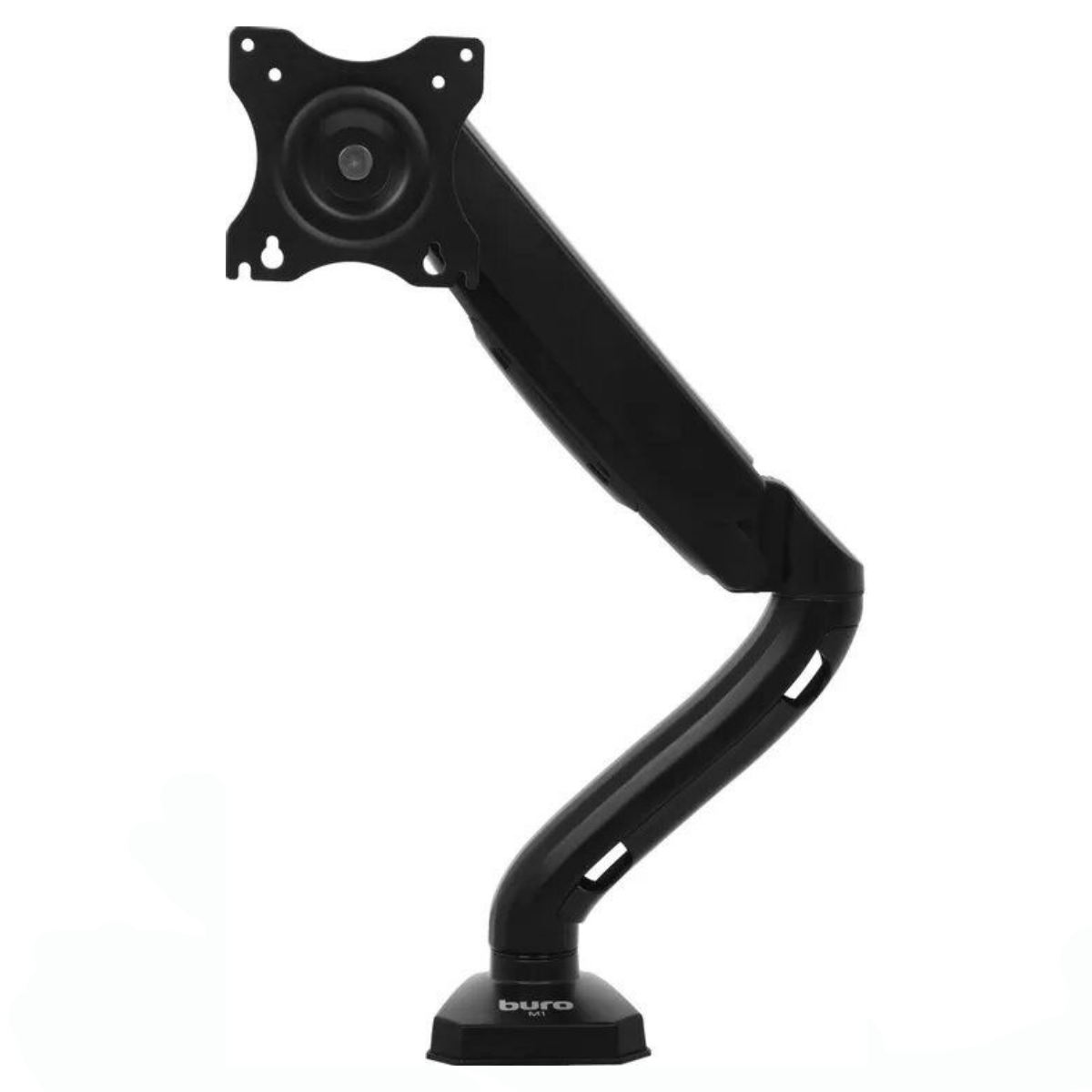 Кронштейн Buro M1 black, черный, до 27", до 9кг, крепление к столешнице