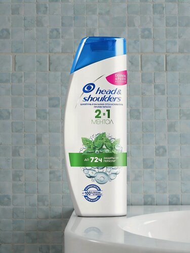 Изображение товара Шампунь бальзам-ополаскиватель Head & Shoulders Ментол против перхоти 600 мл для всех типов волос