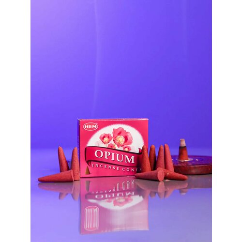 фото Благовония hem "opium" (опиум), 10 конусов