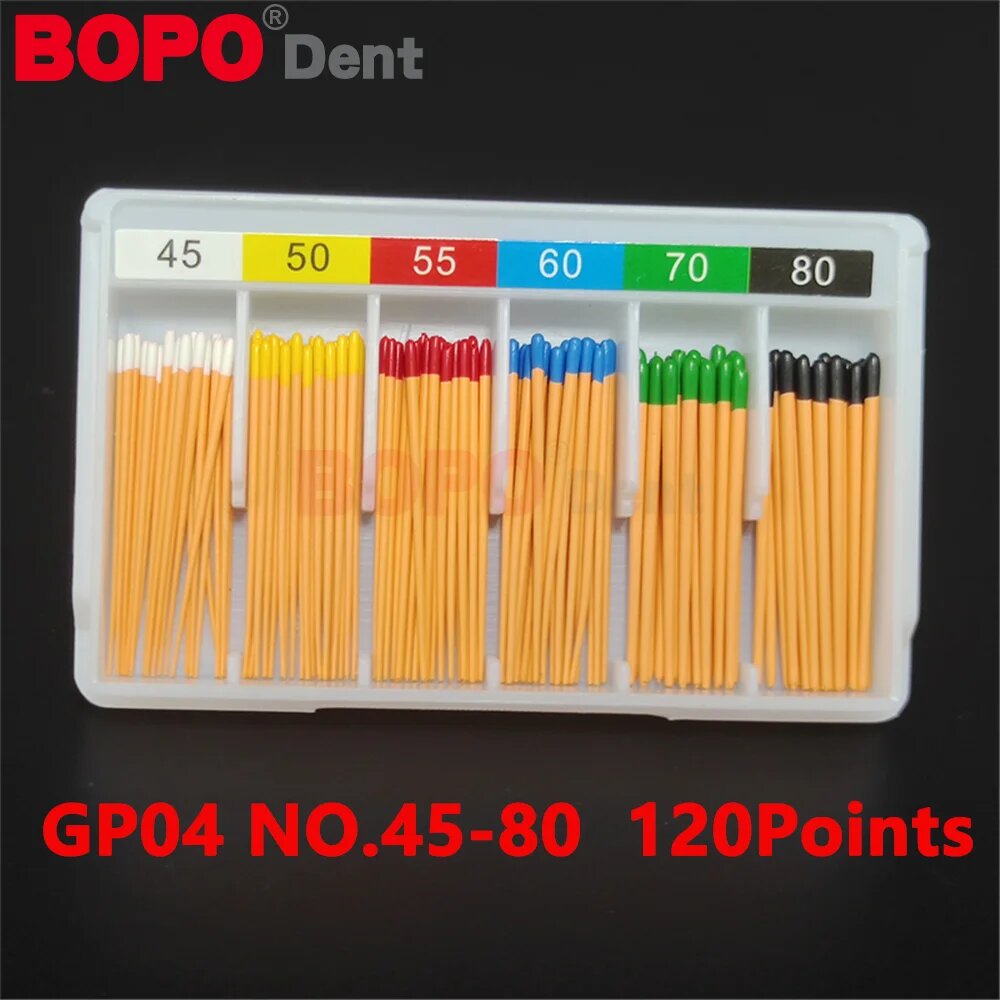 BOPO Dent GP04, конусы для корневых каналов, 45-80