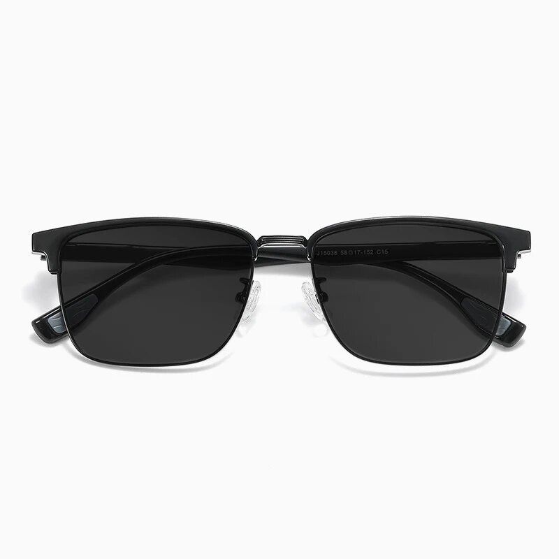 LOERHUNAR солнцезащитные очки из сплава для близорукости 0, Bright Black