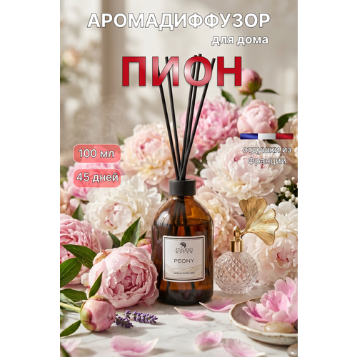 фото Аромадиффузор midori dream peony, интерьерный, с палочками, 100мл