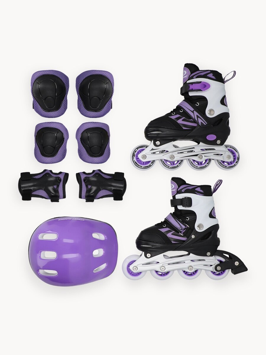 Набор детский: роликовые коньки, шлем, комплект защиты Street Runner