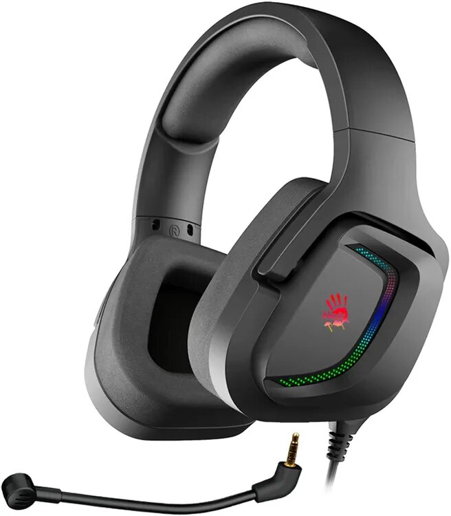Гарнитура игровая A4TECH Bloody G573P, для компьютера и игровых консолей, мониторные, проводные, черный