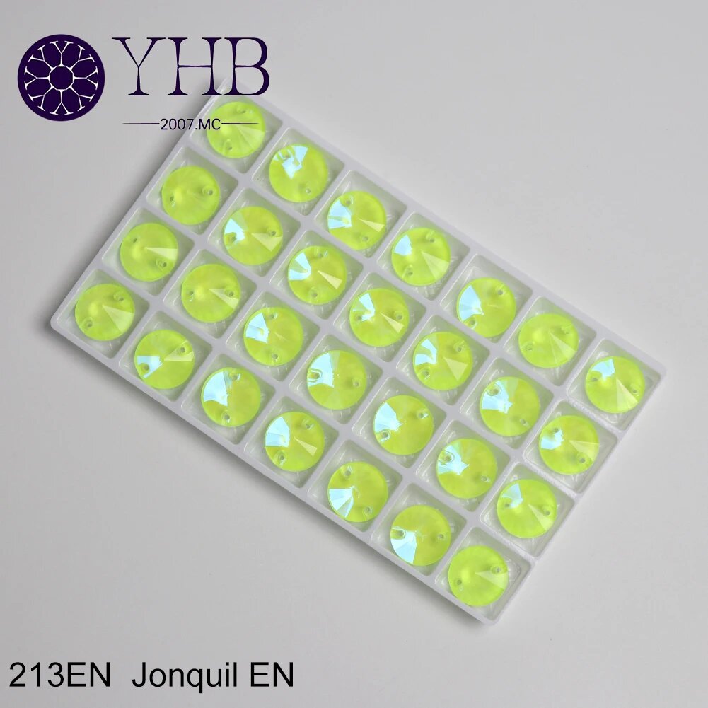 Хрустальные камни YHB 213EN Jonquil, зеленые