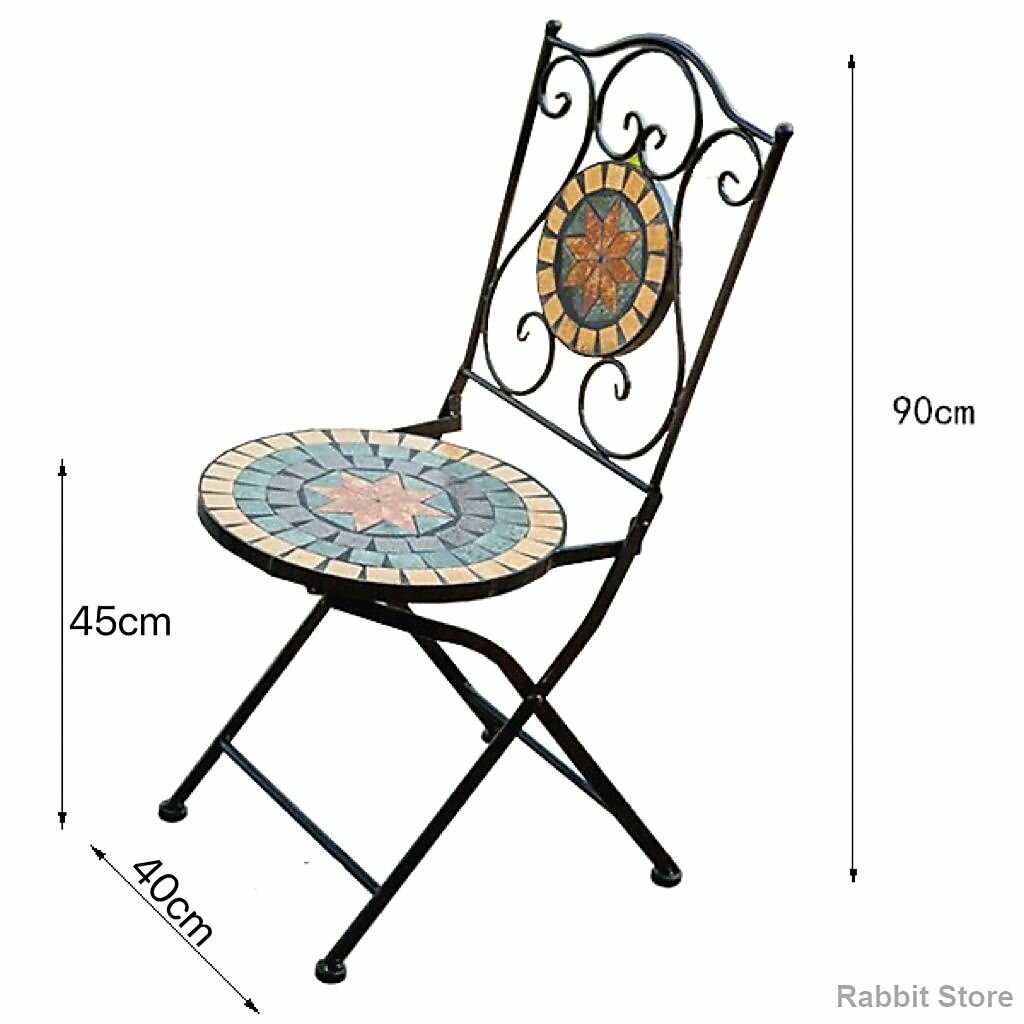 Садовый стул, Металл, Керамика, 38х38х90 см, 1 шт