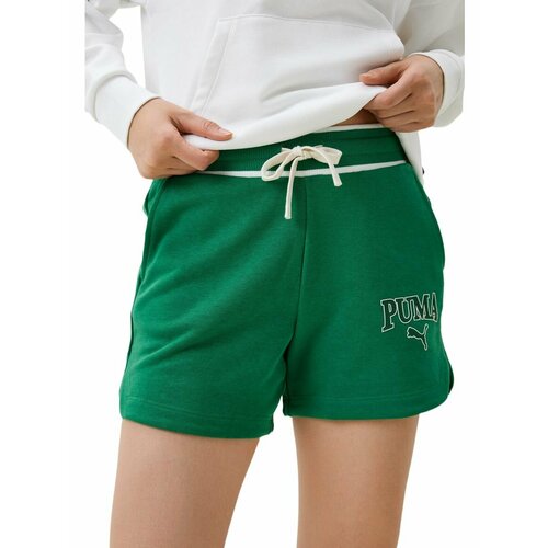 фото Шорты спортивные puma squad 5" shorts tr, размер l, зеленый