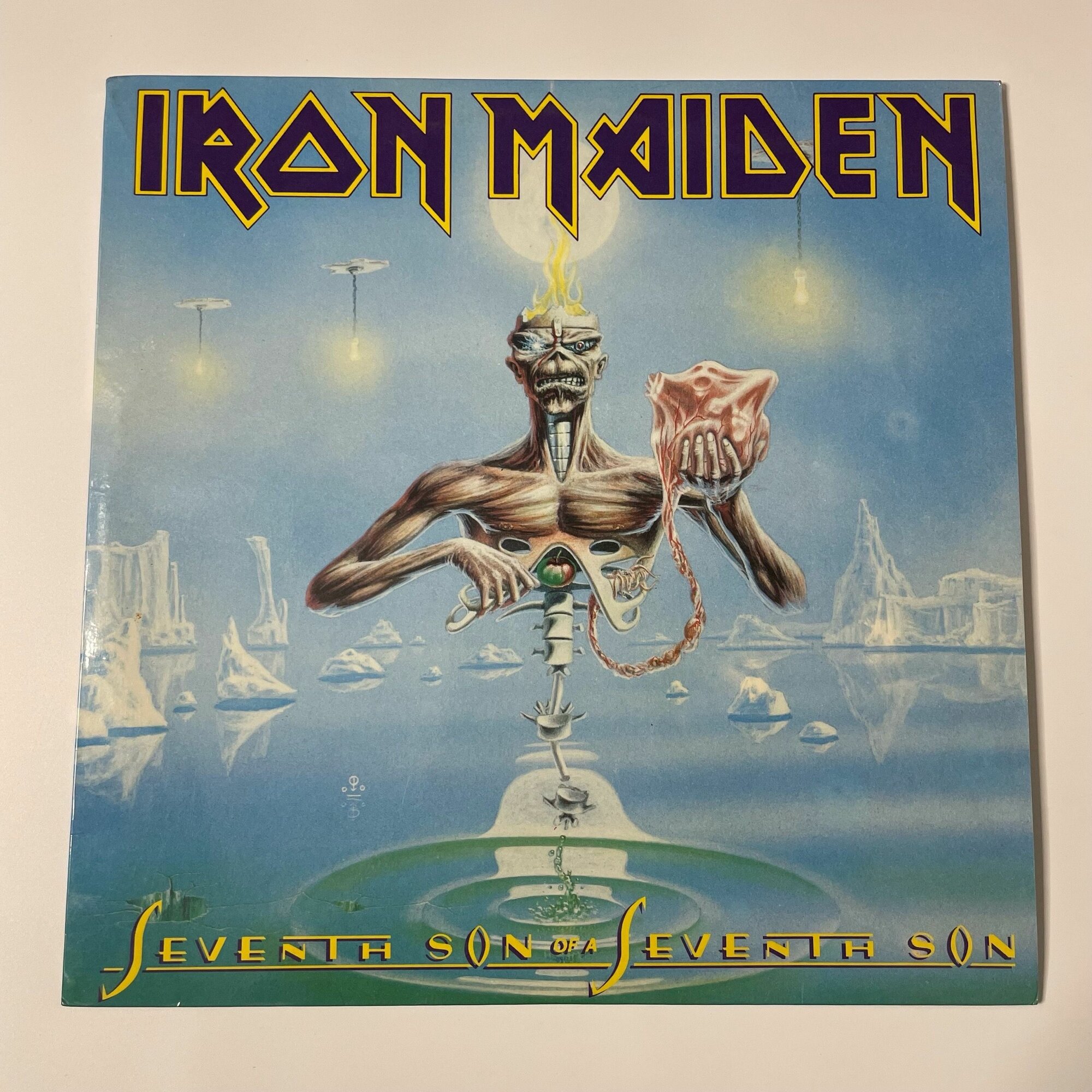 Винтажная виниловая пластинка LP Iron Maiden, Seventh Son Of A Seventh Son (Россия 1993)