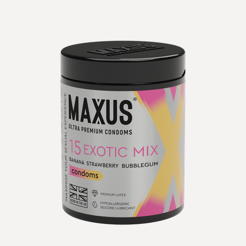 Изображение товара Презервативы MAXUS Exotic Mix №15, ароматизированные X-Edition, 15 шт