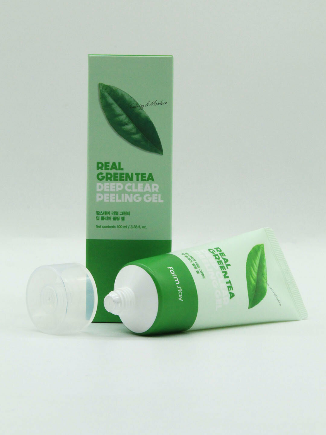 Пилинг-гель для лица FarmStay Real Green Tea Peeling Gel очищение 100 мл