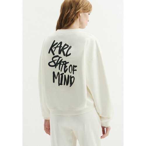 фото Толстовка karl lagerfeld jeans, размер m, , бежевый