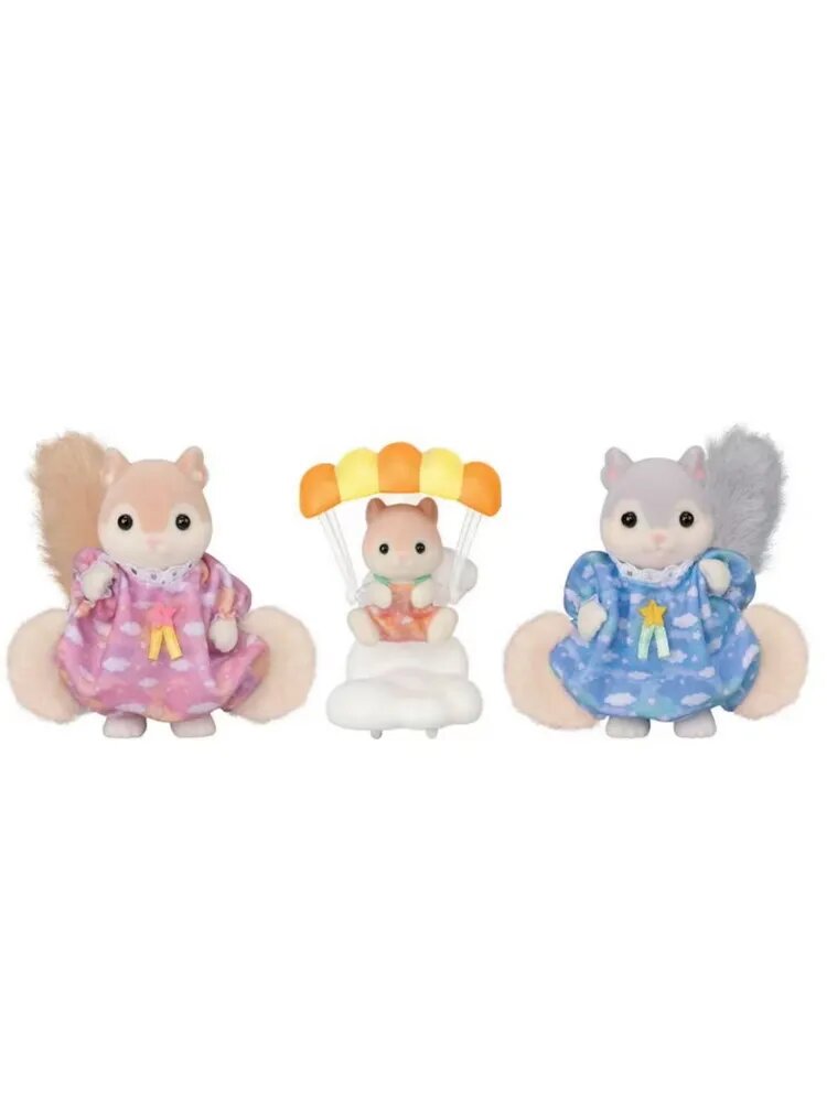 Игровой набор Семья летящих белок Sylvanian Families FS-64, пластик, 4 фигурки