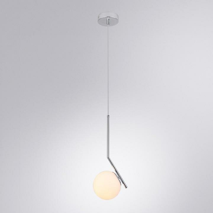 Подвесной светильник Arte Lamp Bolla-unica A1924SP-1CC цвет плафона подвески Белый, цвет арматуры Хром