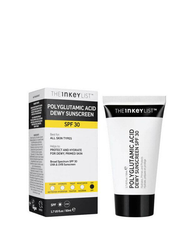 Солнцезащитный крем The INKEY List Polyglutamic SPF 30 Tube 50 мл