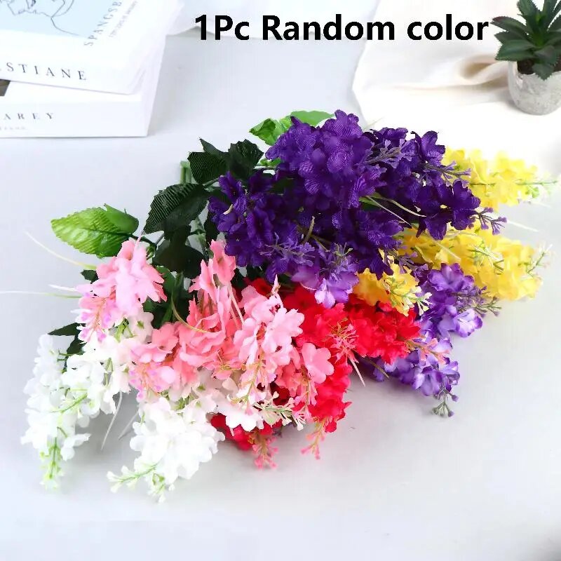Искусственный букет гиацинтов и лаванды 1Pcs random