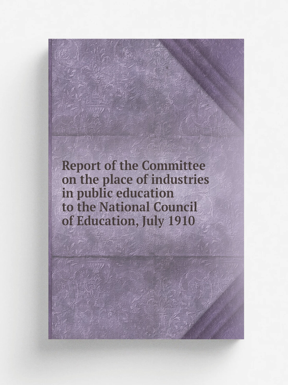 Report of the Committee on the place of industries in public education to the National Council of Education, July 1910