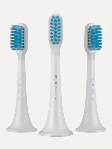 Изображение товара Сменные насадки для зубных щеток Xiaomi Mijia Sensitive T300/T500, 3 шт, MBS301, белые