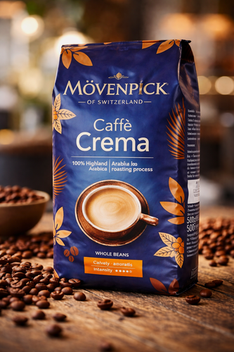 Изображение товара Кофе зерно MOVENPICK CAFFE CREMA 500 гр, средняя обжарка, натуральный продукт