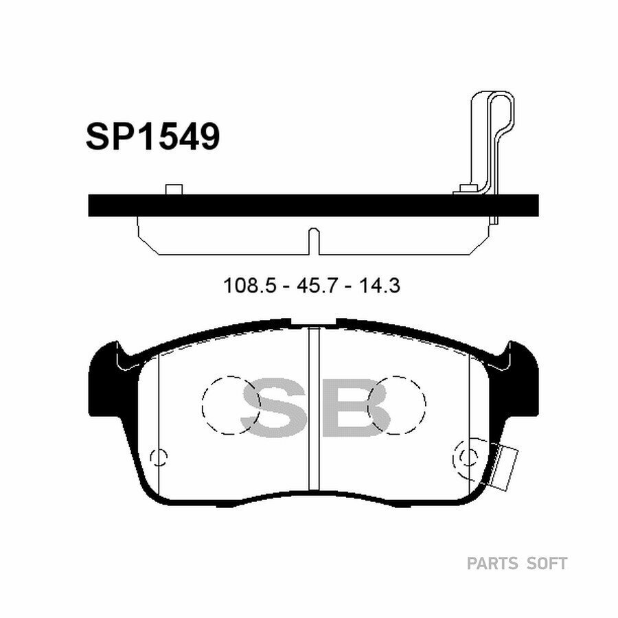 Колодки тормозные дисковые Suzuki Ignis 1.3 00-03 SP1549 SANGSIN BRAKE SP1549