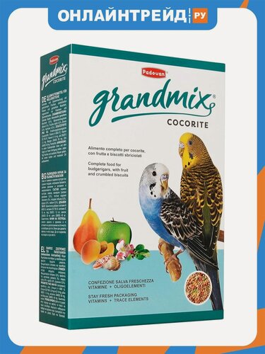 Изображение товара Корм Padovan GRANDMIX cocorite основной для волнистых попугаев, 1кг