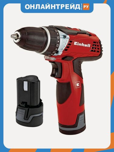 Изображение товара Дрель-шуруповерт аккумуляторная Einhell TE-CD 12 Li, 12В, 2х2.0 Ач, кейс E-box (4513619)