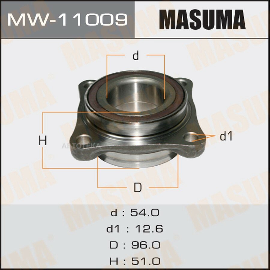 Ступица колеса TOYOTA LAND CRUISER PRADO/GX460 05- перед. с АВС MASUMA MW11009