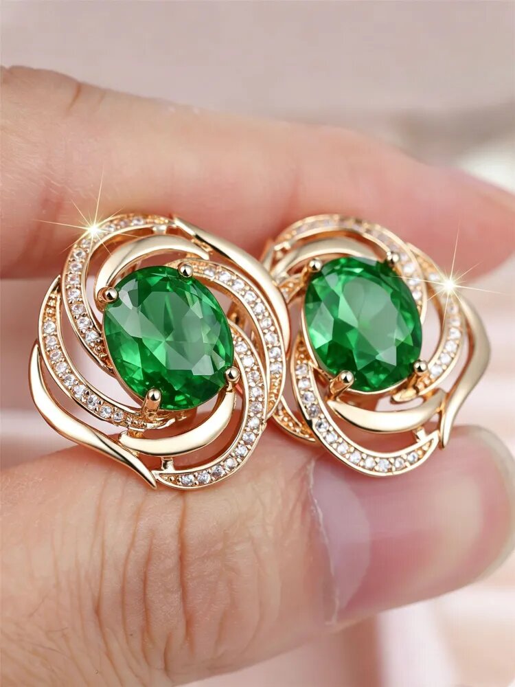 Серьги, фианит