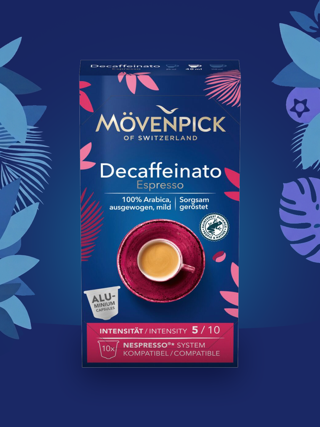 Кофе в капсулах Movenpick Decaffeinato, произведено в Германии