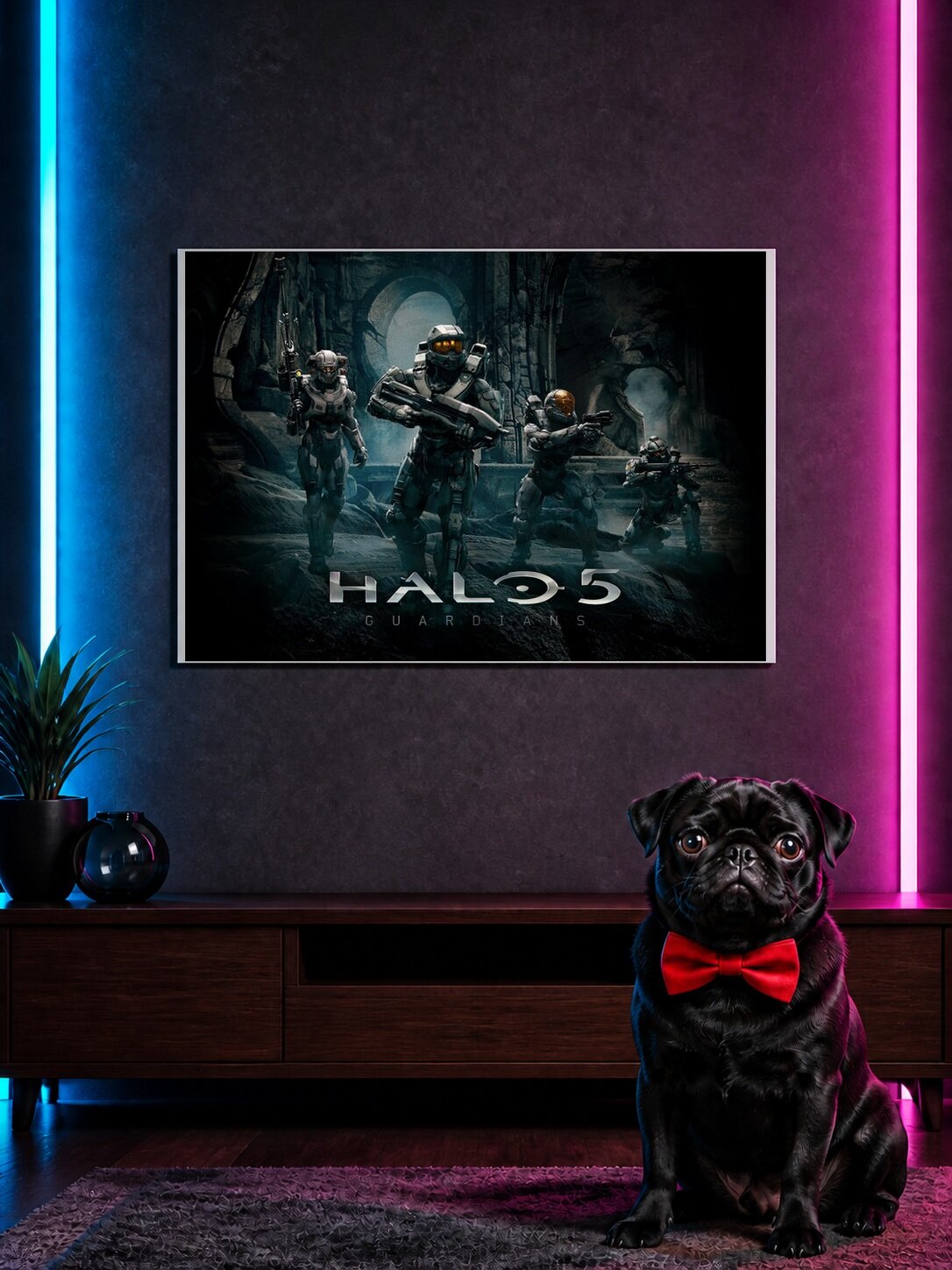 Плакат Halo Герои — приключенческая игровая сцена A3