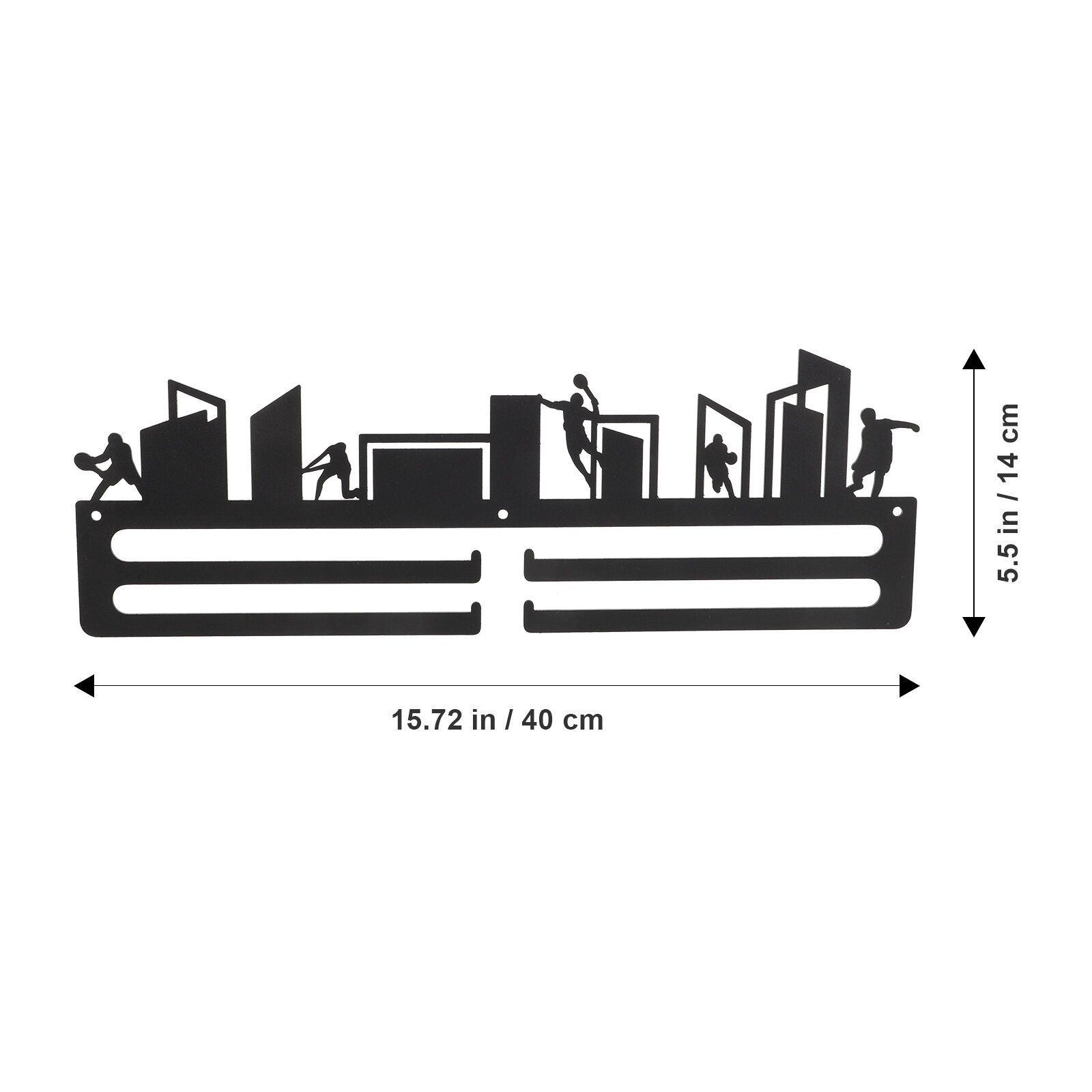 Вешалка Для Медалей На Стену Из Железа Чёрного Цвета 40x14cm