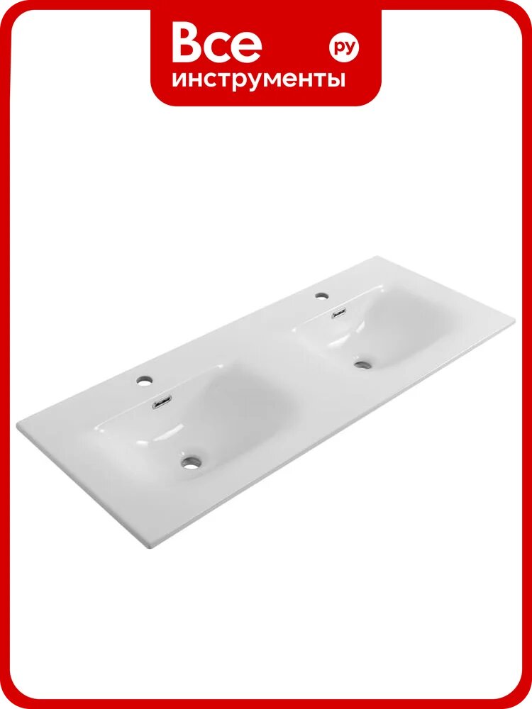 Керамическая раковина с двумя чашами BelBagno BB-8099-120-2