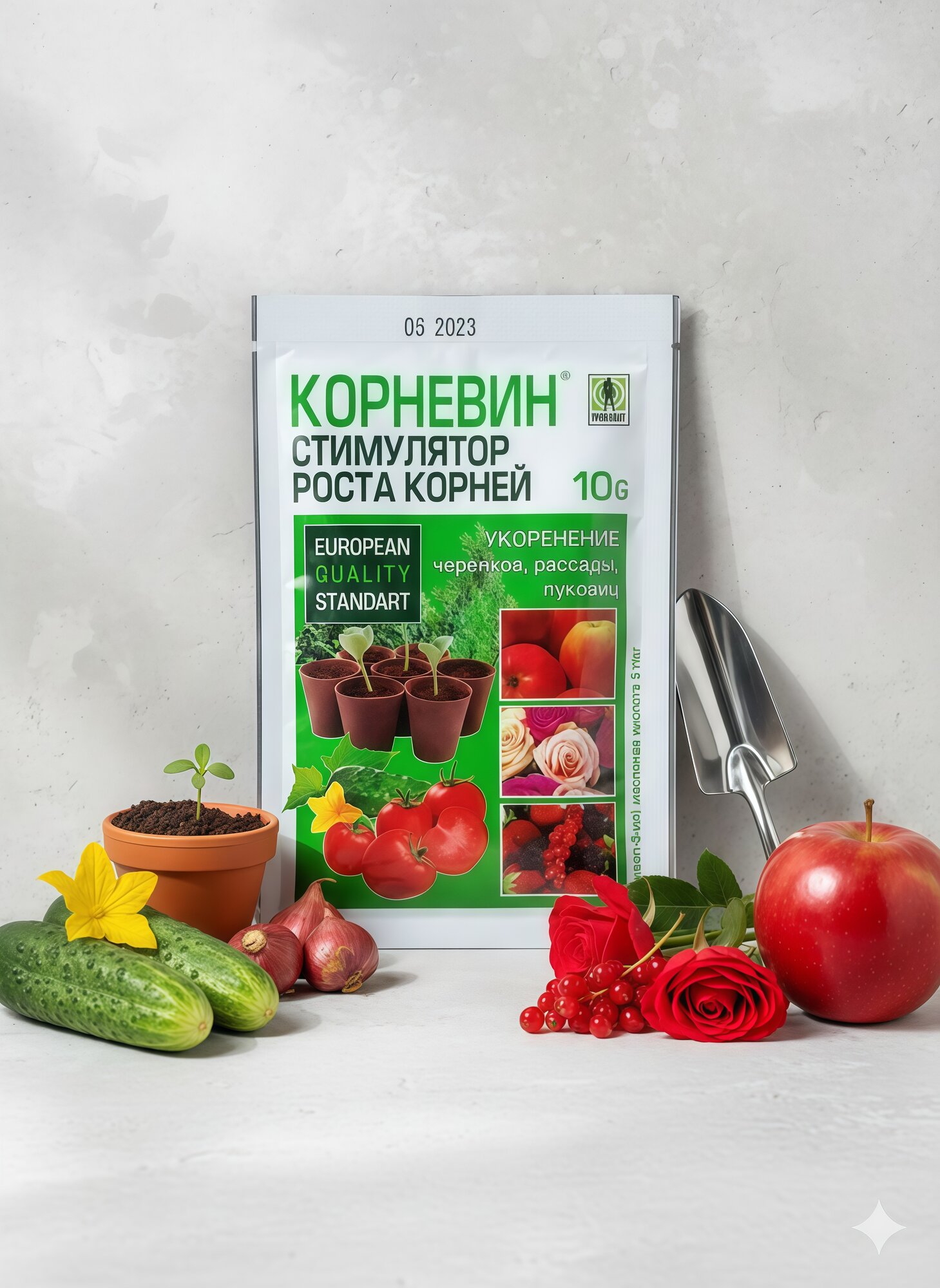 Корневин , стимулятор роста корней 10г Грин Белт преднозначен для улучшения укоренения черенков