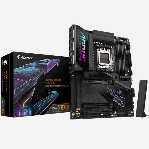 Изображение товара Материнская плата Gigabyte X870E AORUS PRO X3D, AM5, AMD X870E, ATX, RTL (X870E AORUS PRO X3D)